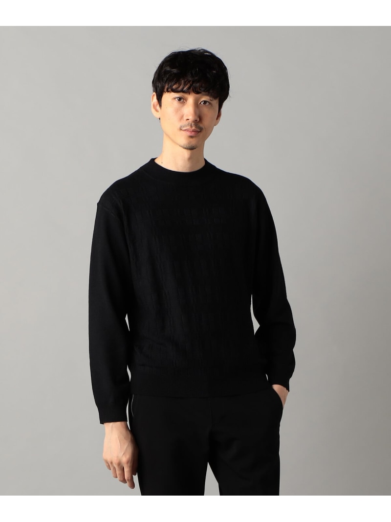 【SALE／40%OFF】COMME CA MEN 【COMME CA MEN】リンクスチェック柄 モックネックニット コムサメン トップス ニット ブルー ネイビー グレー ブラック【RBA_E】【送料無料】