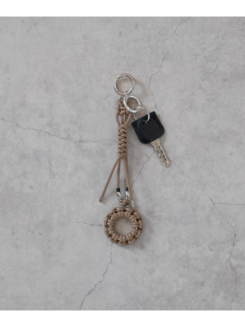 SENTI LEATHER BRAID CIRCLE KEYSTRAP レザー編み込みキーストラップ コンポジット 福袋・ギフト・その他 ラッピングキット ブラック ブラウン ホワイト レッド ブルー【送料無料】