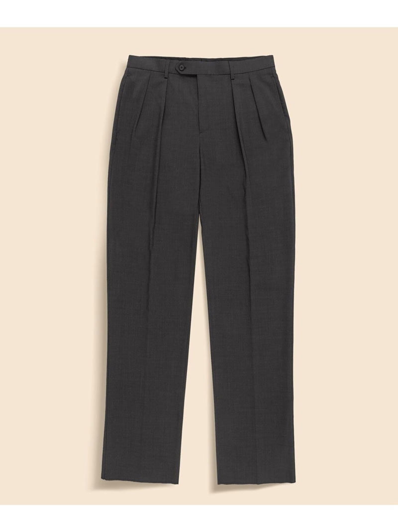 【SALE/20%OFF】BROOKS BROTHERS ポリエステル/ウール プリーテッド ウォッシャブル トラウザーズ ブルックス ブラザーズ パンツ スラックス・ドレスパンツ ブラウン グレー【RBA_E】【送料無料】| Fashion Men