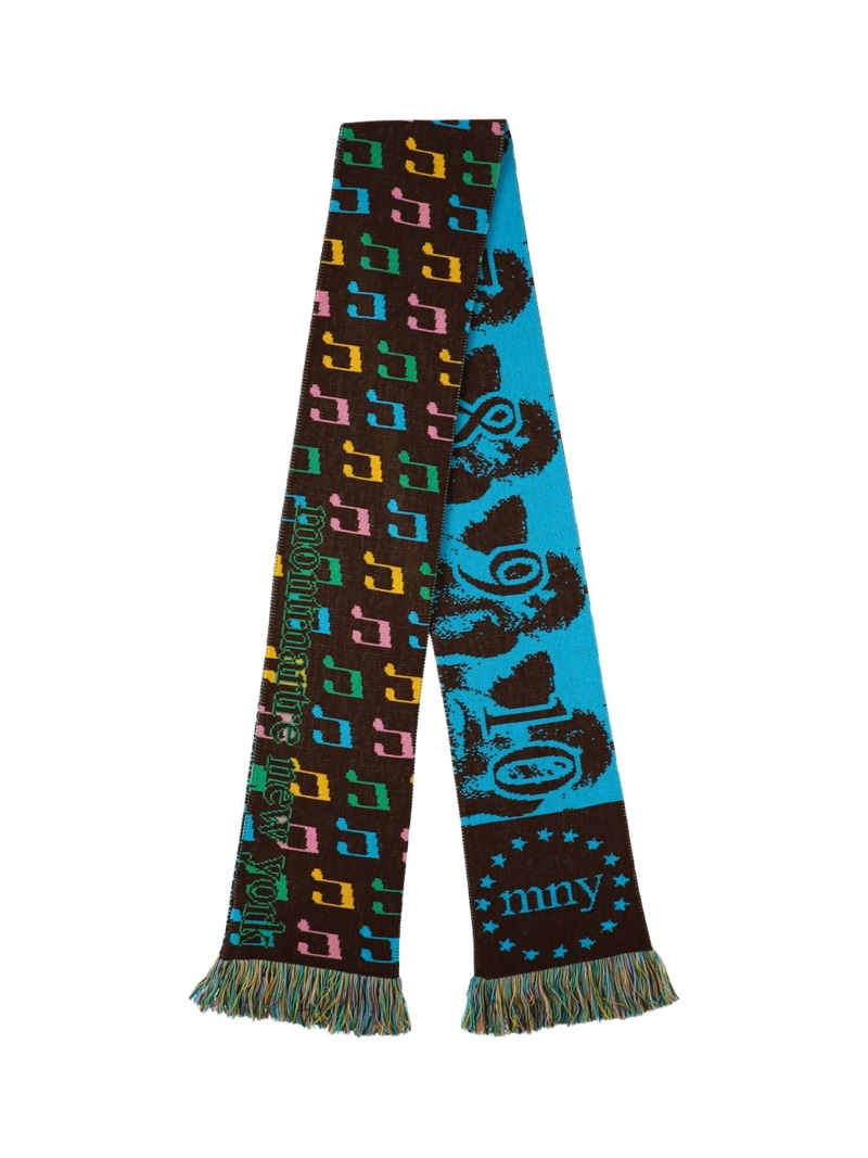 【SALE/40%OFF】bonjour records Montmartre New York/モンマルトルニューヨーク Blue to 10Scarf ボンジュールレコード ファッション雑貨 マフラー・ストール・ネックウォーマー ブルー【RBA_E】【送料無料】| Fashion Men