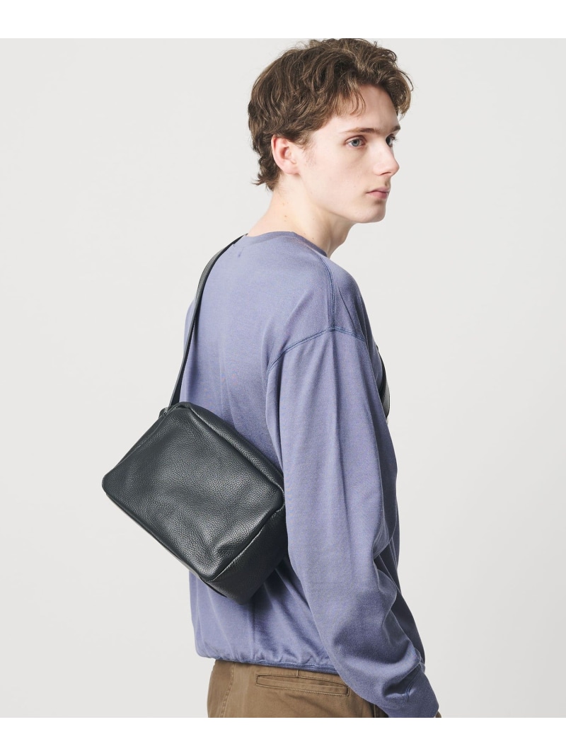 BEAUTY&YOUTH UNITED ARROWS ＜LA UNIQA＞レザー レクタングル ショルダー バッグ ビューティー＆ユース　ユナイテッドアローズ バッグ ショルダーバッグ ブラック【送料無料】
