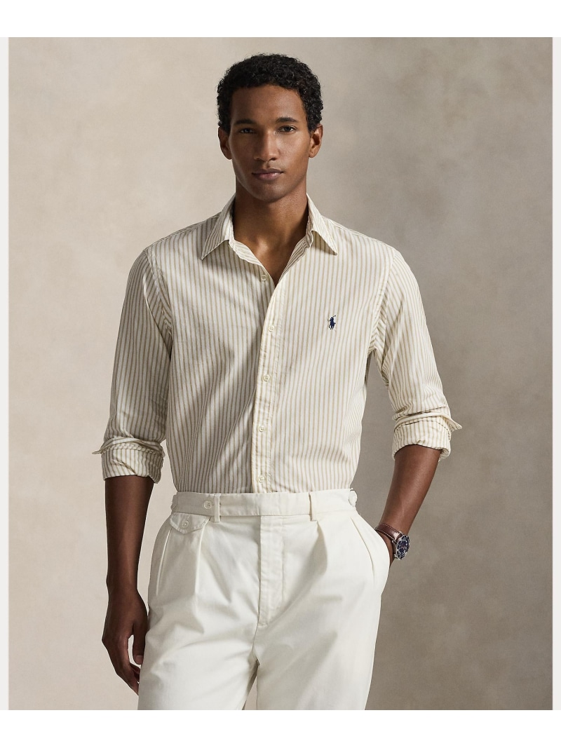 POLO RALPH LAUREN 古典派音楽 嵌まる ストライプド ブロード差し交わす プルオーバー ラルフローレン トップス プルオーバー・トップ 白いこと【貨物輸送無料】