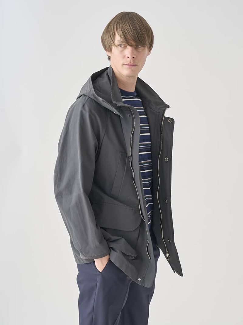 JOHN SMEDLEY コットンナイロングログラン ハンティングジャケット｜FJM262 ジョンスメドレー ジャケット・アウター その他のジャケット・アウター グレー【送料無料】