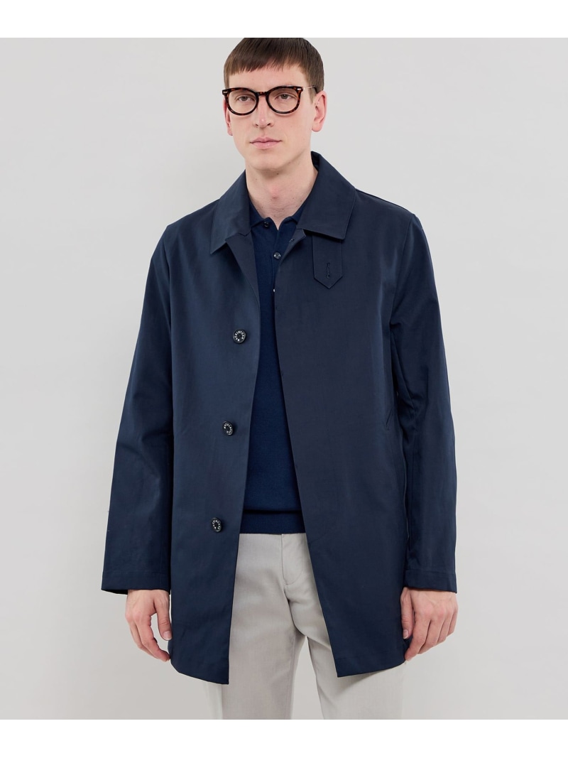 MACKINTOSH LONDON 【DUNFORD SHORT】コットンボンディングステンカラーコート マッキントッシュ ロンドン ジャケット・アウター ステンカラーコート ベージュ ネイビー【送料無料】