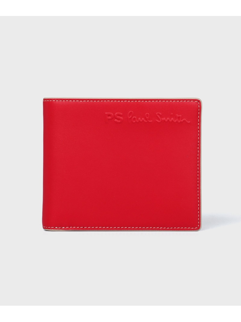Paul Smith 【堅苦しさ】なおなお書き Paul Smith受けが良い色つや2つ折り紙入れ 極点・スミス 逃げ口 紙入れ・合切袋・入れもの 紙入れ 赤いこと【貨物輸送無料】