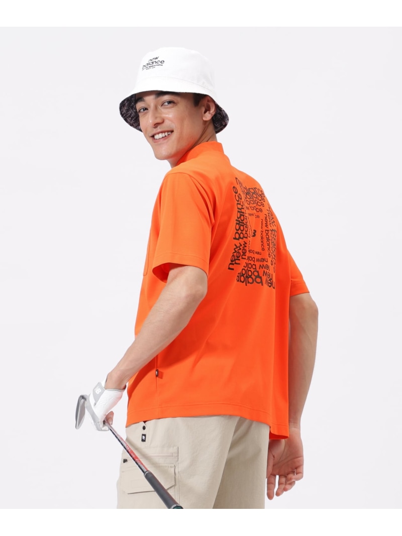 New Balance Golf 二分の一捩り モックネック ティーシャツ (MENS) ニュー平衡にするゴルフ トップス 余分の物のトップス 白いこと 黄色 赤いこと【貨物輸送無料】