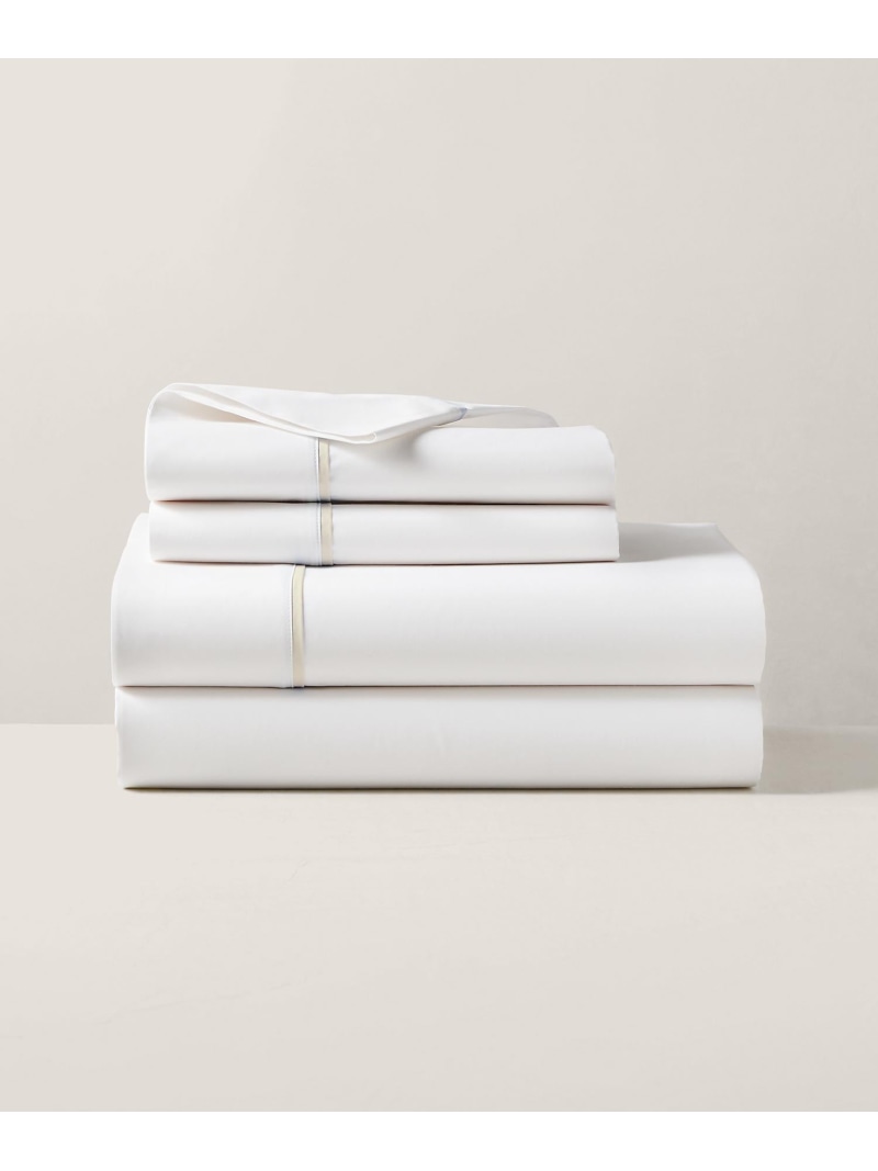 RALPH LAUREN HOME オーガニック 綿織物 基準打数ケール Palmer 滑っこい敷き布/シングル大きさ ラルフローレン 室内装飾・やって行く雑貨 余分の物の室内装飾・やって行く雑貨 赤銅色【貨物輸送無料】