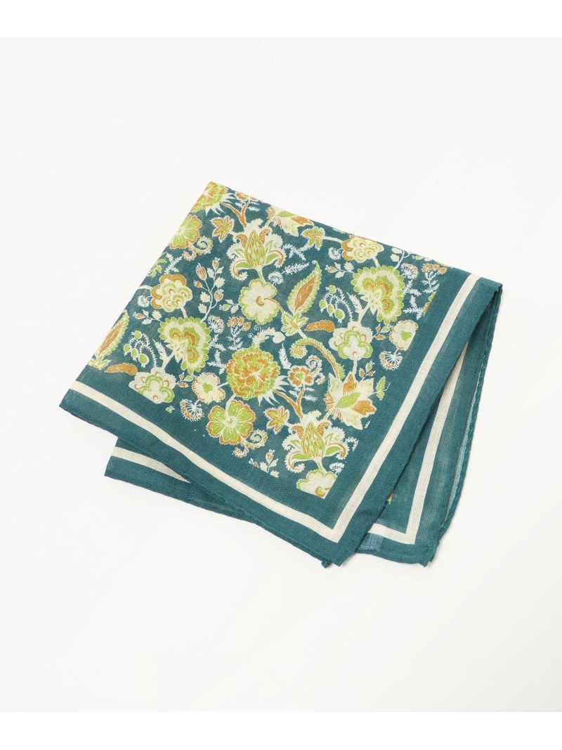 UNITED ARROWS ＜ERRICO FORMICOLA＞御花 隠し旗がしら ユナイテッドアローズ 流行り物雑貨 汗手拭い・お手て西洋手ぬぐい 黄色 赤銅色 緑であること【貨物輸送無料】