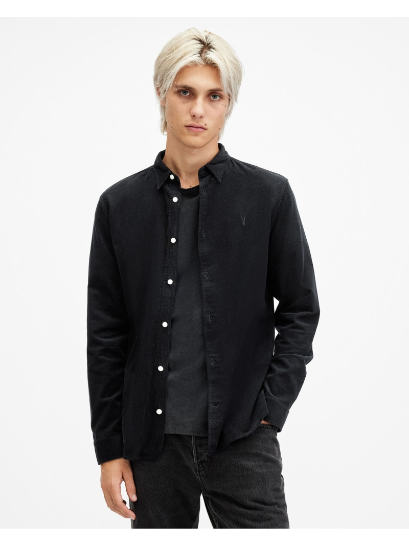 【SALE／40%OFF】ALLSAINTS (M)BIRCHWOOD LS SHIRT オールセインツ トップス シャツ・ブラウス ブラック【RBA_E】【送料無料】