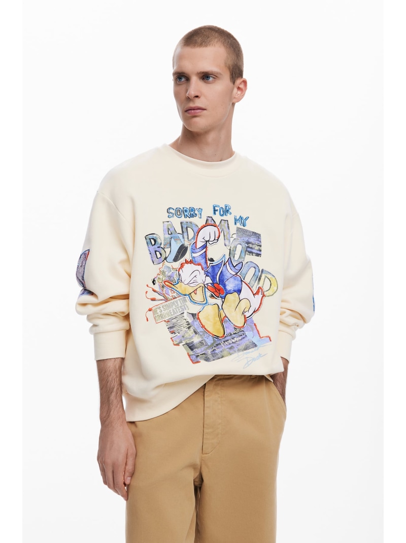 【SALE／30%OFF】Desigual ドナルドダック プリントスウェット デシグアル トップス スウェット・トレーナー 白いこと【RBA_E】【貨物輸送無料】