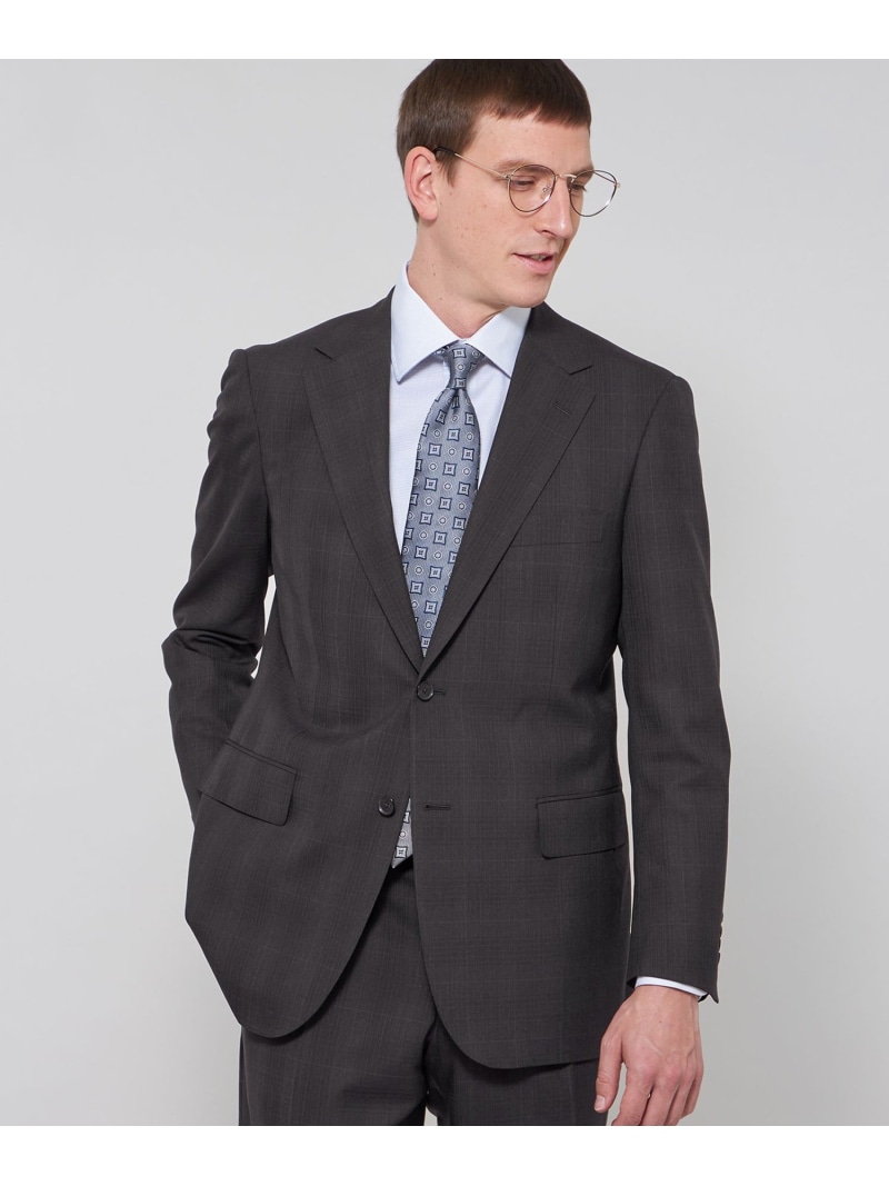 MACKINTOSH LONDON 【OX BRIDGE】【ZEGNA/ゼニア】コンビネーションチェックスーツ マッキントッシュ 英国の首都 背広・フォーマル 背広上衣 赤銅色【貨物輸送無料】