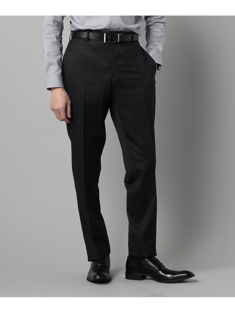 【SALE／10%OFF】COMME CA MEN 【セットアップ対応】ウールシルク グレンチェック スラックス コムサメン スーツ・フォーマル スーツパンツ ネイビー グレー【RBA_E】【送料無料】