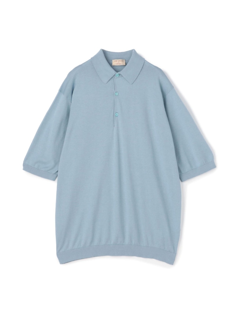 【SALE／30%OFF】TOMORROWLAND MEN 【別注】JOHN SMEDLEY コットン ポロカラーニット トゥモローランド トップス ニット ベージュ ネイビー ブラック レッド【RBA_E】【送料無料】｜ Fashion Men