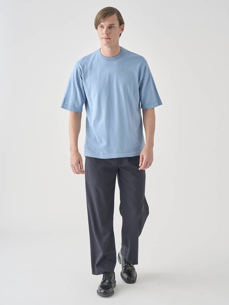 JOHN SMEDLEY SUPER100'Sトロピカルウールイージーパンツ ｜FP268 ジョンスメドレー パンツ その他のパンツ ネイビー【送料無料】