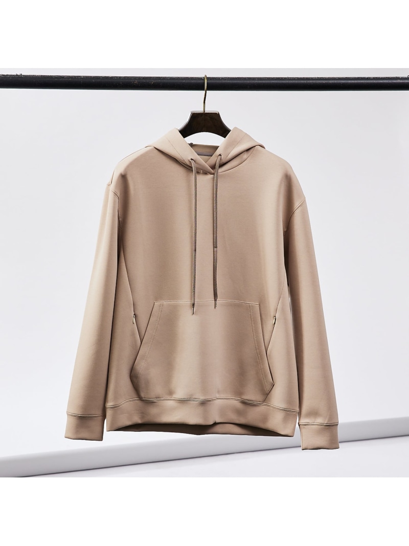 【SALE／40%OFF】ABAHOUSE LASTWORD 【バックプリーツ】スムースジャージー フーディ アバハウス トップス パーカー・フーディー ホワイト パープル ベージュ ブラック【RBA_E】【送料無料】｜ Fashion Men