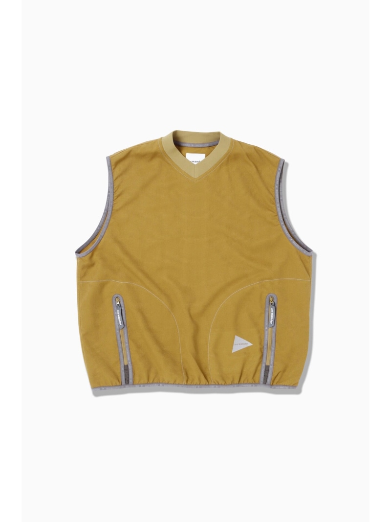 and wander vent vest アンドワンダー ジャケット・アウター その他のジャケット・アウター グリーン ブラック ブラウン【送料無料】
