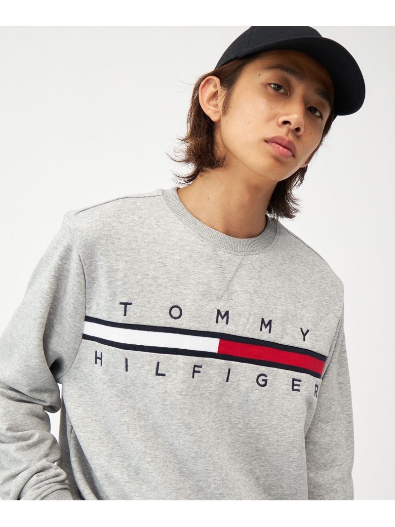 TOMMY HILFIGER チノフレンチテリーロングスリーブTシャツ トミーヒルフィガー トップス カットソー・Tシャツ グレー ホワイト ネイビー【送料無料】