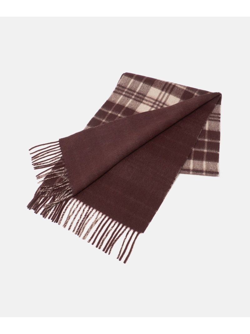 【SALE／30%OFF】a day in the life カシミヤブレンド リバーシブル チェック*ソリッドマフラー＜A DAY IN THE LIFE＞ ユナイテッドアローズ アウトレット ファッション雑貨 マフラー・ストール・ネックウォーマー【RBA_E】【送料無料】