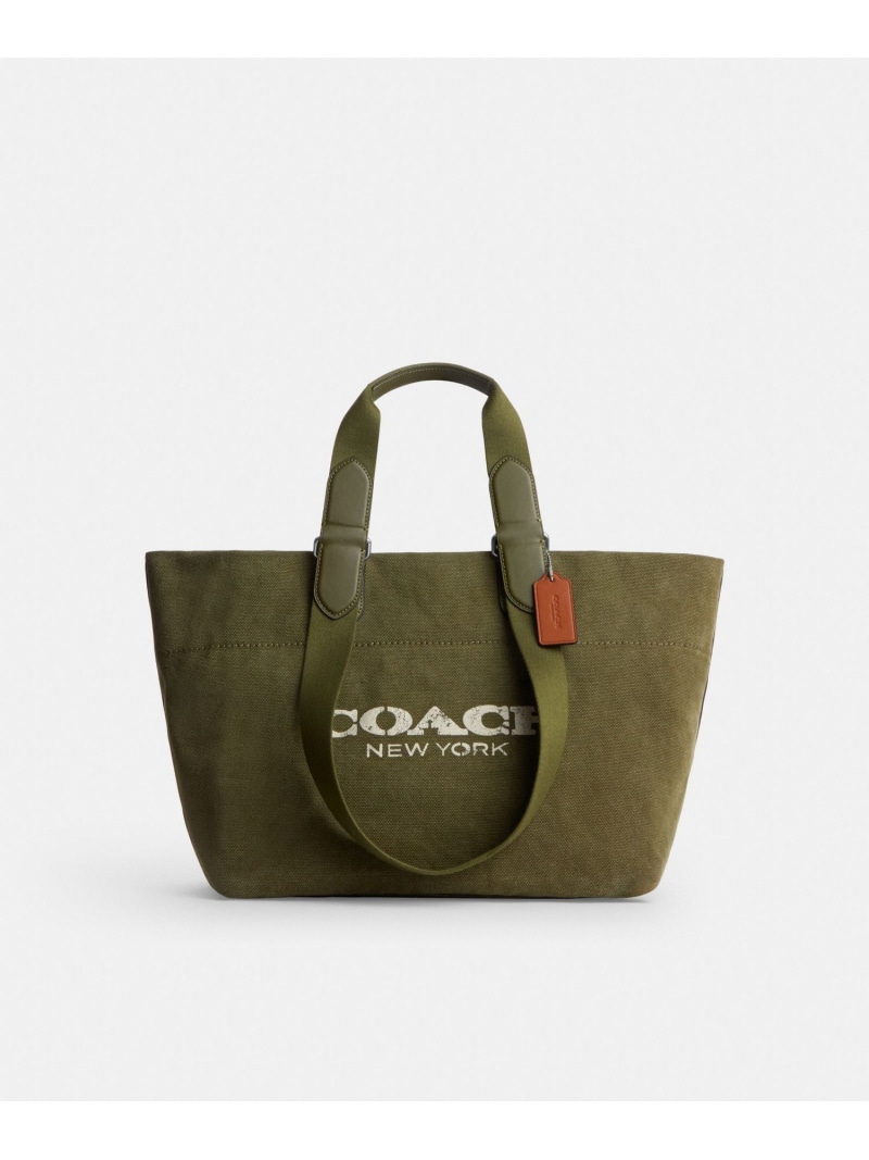 COACH OUTLET 【公式】スモール ツアー トート バッグ コーチ アウトレット バッグ トートバッグ グリーン【送料無料】| Fashion Men