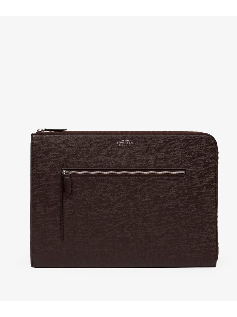 SMYTHSON Small Laptop Case With Zip インチ Ludlow スマイソン 流行り物雑貨 余分の物の流行り物雑貨【貨物輸送無料】