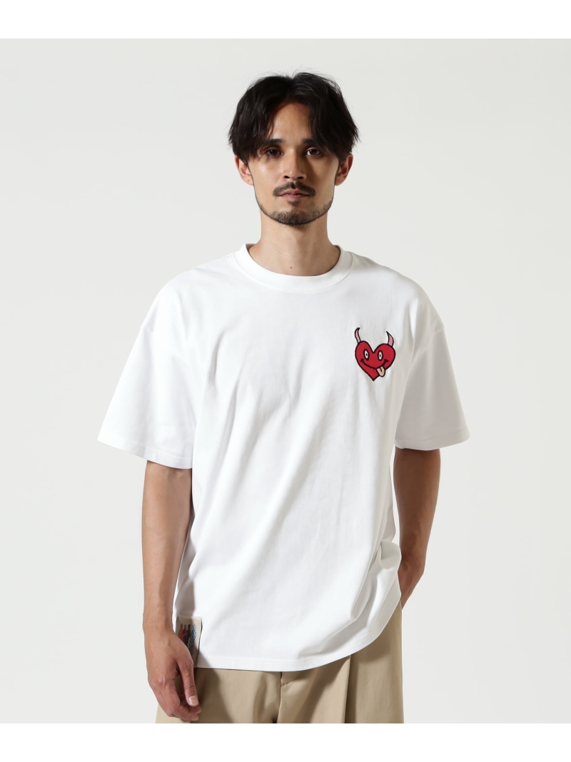 B\u00272nd maxsix(マックスシックス)SINGLE HERT S/S TEE ビーセカンド トップス カットソー・プルオーバー 黒いこと 白いこと【貨物輸送無料】