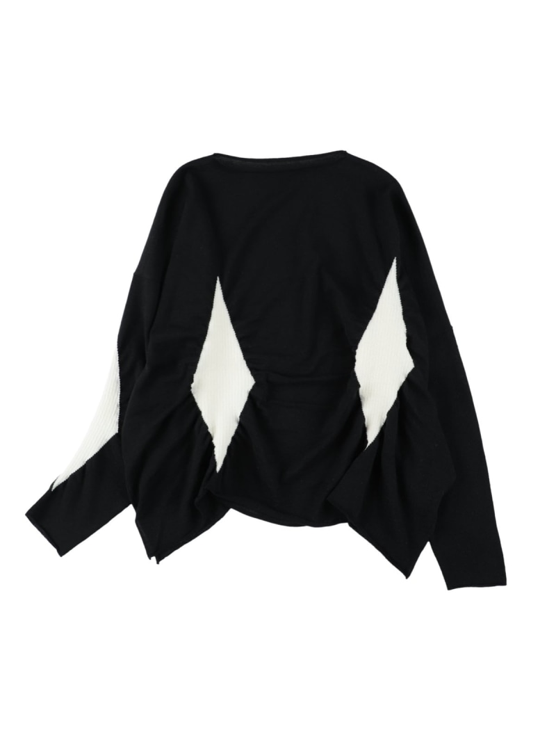 【SALE／30%OFF】sulvam 【24AW】＜sulvam＞ムーブメントニット サルバム トップス ニット ホワイト ブラック【RBA_E】【送料無料】