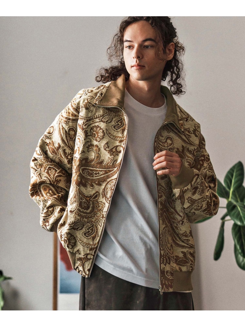 CAMBIO mj10970- Gobelin Stand Collar Jacket スタンドカラージャケット カンビオ ジャケット・アウター その他のジャケット・アウター ホワイト ブラウン ブラック【送料無料】｜ Fashion Men 15,444円