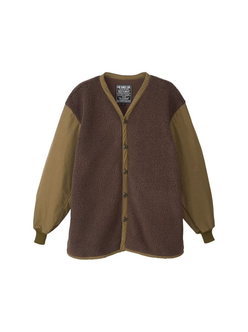 HYSTERIC GLAMOUR ボアカーディガン ヒステリックグラマー ジャケット・アウター ブルゾン・ジャンパー ネイビー ブラック カーキグリーン【送料無料】