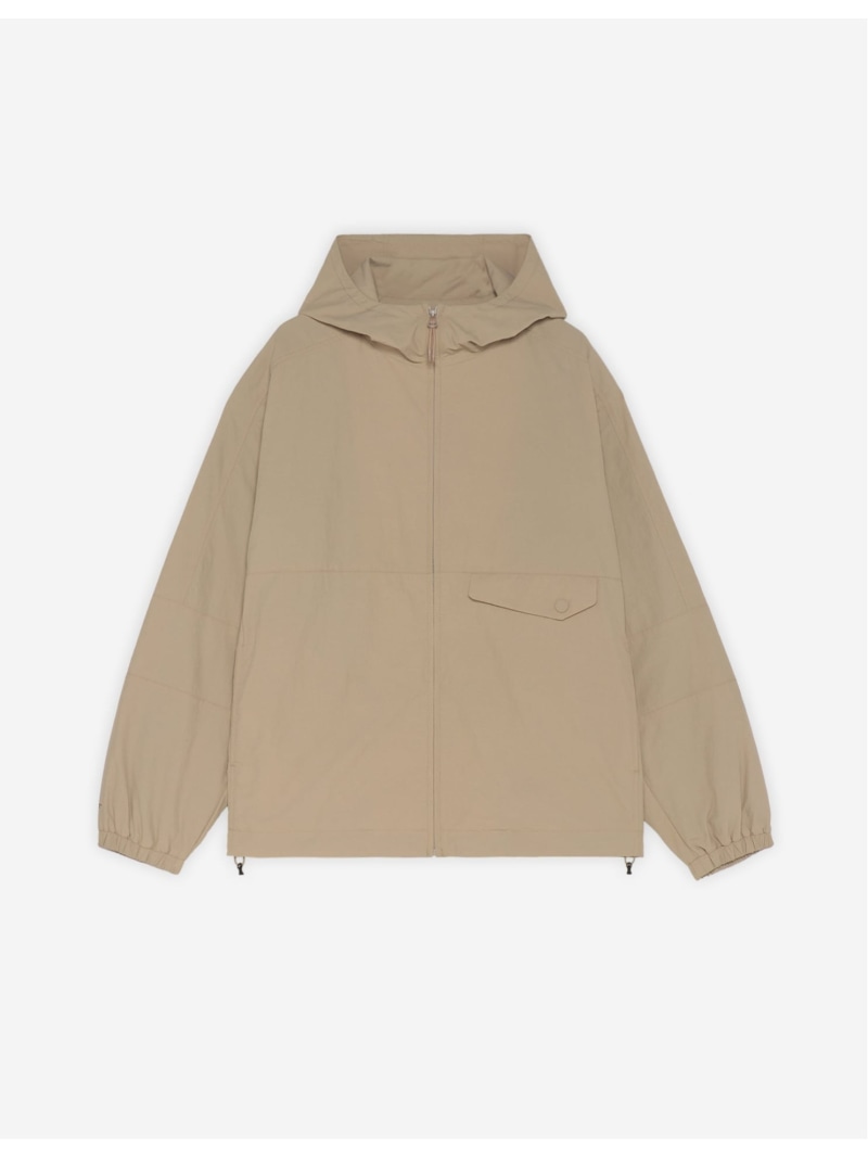 【SALE／50%OFF】Maison Kitsune 【堅苦しさ】Maison Kitsune CAMP WARMUP HOODIE 住み家 稲荷 アーカイブス ジャケット・アウター ナイロン上衣 ベージュ【RBA_E】【貨物輸送無料】