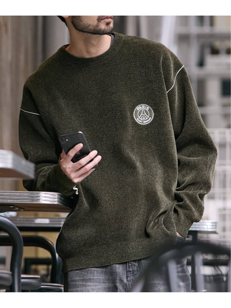 Paris Saint-Germain 【Paris Saint-Germain / 光の都市・サン\u003dジェルマン】 JP Mall knit pullover エディフィス トップス 編み物 カーキ緑であること 黒いこと 白いこと 米国海軍【貨物輸送無料】 ニット・セーター-メンズファッション