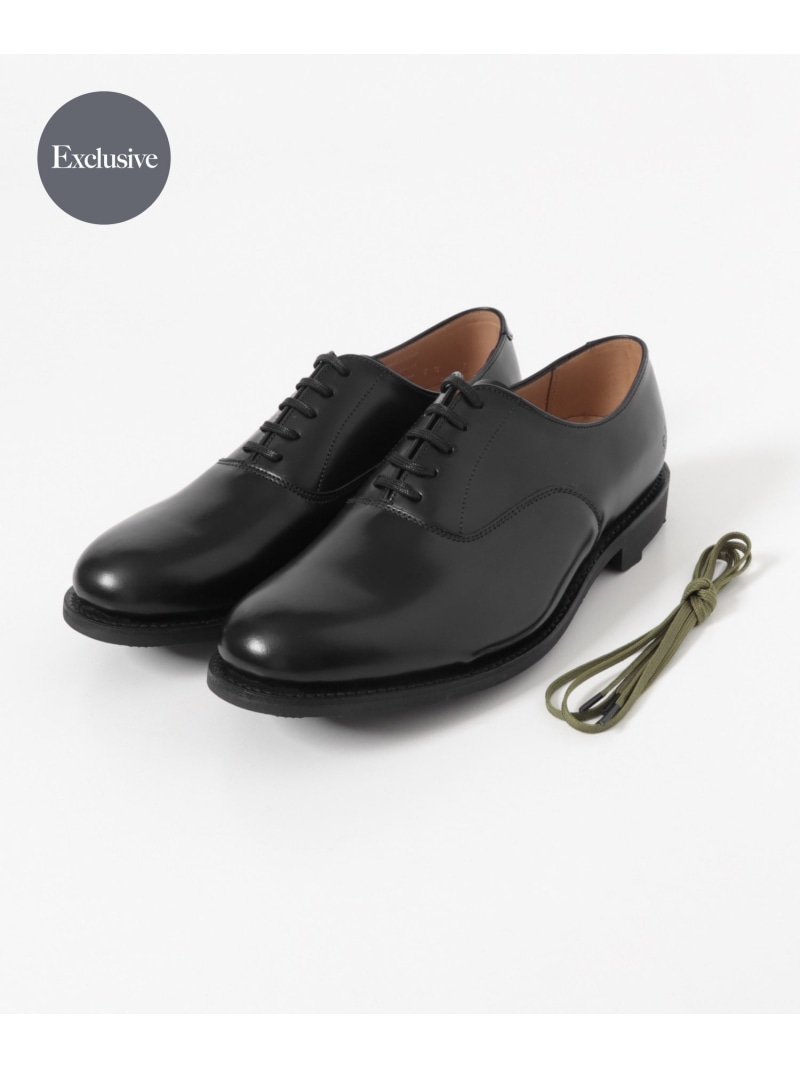 URBAN RESEARCH 『別注』Sanders×URBAN RESEARCH MILITARY OXFORD PLAIN アーバンリサーチ シューズ・靴 レースアップ・ドレスシューズ ブラック【送料無料】