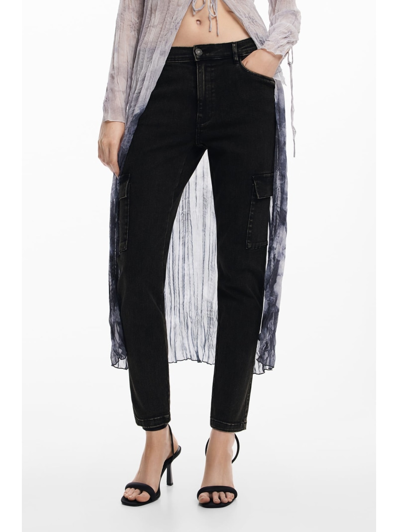 【SALE／30%OFF】Desigual DANUBIO ロングパンツ デシグアル パンツ ジーンズ・デニムパンツ ブラック【RBA_E】【送料無料】