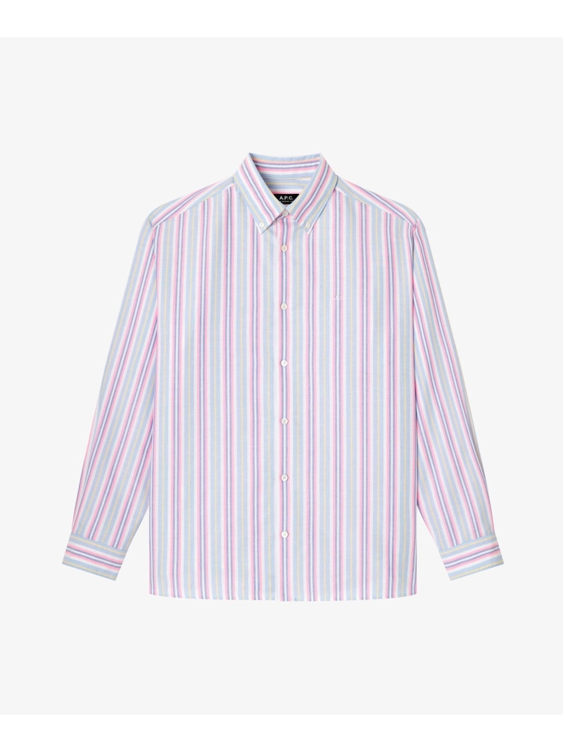 A.P.C. Mathias シャツ アー・ぺー・セー トップス シャツ・ブラウス ピンク【送料無料】| Fashion Men