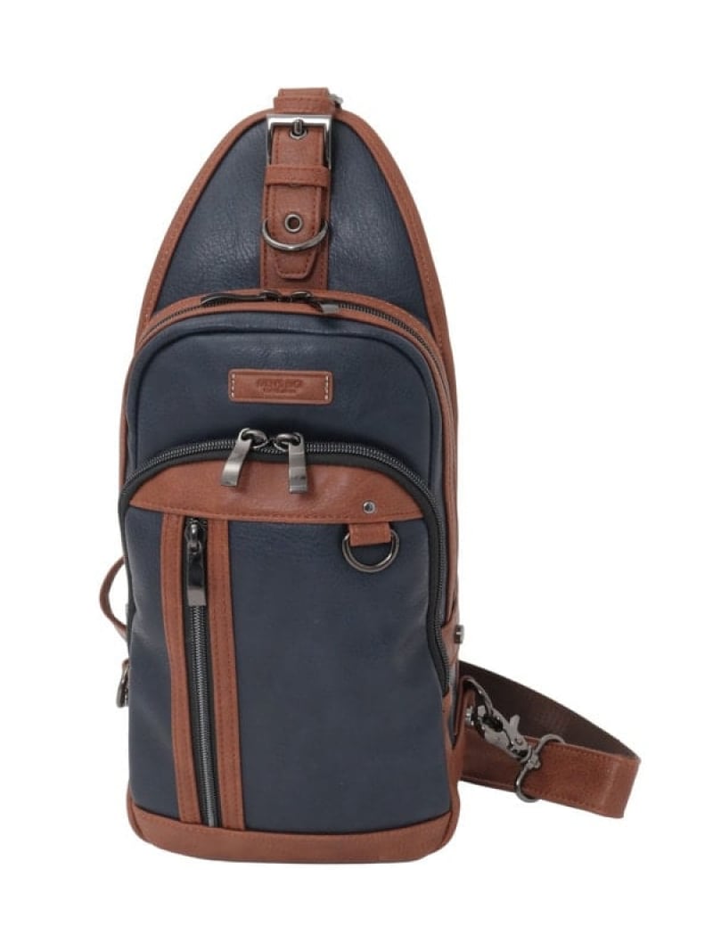 【SALE／20%OFF】MEN'S BIGI STYLE フェイクレザー ボディバッグ メンズ ビギ バッグ ショルダーバッグ グレー ネイビー ブラック【RBA_E】【送料無料】