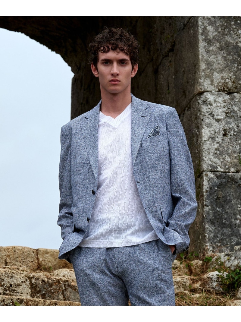 JOSEPH ABBOUD 【驚きの多機能】ドライサッカー ジャケット ジョセフアブード ジャケット・アウター テーラードジャケット・ブレザー グレー ネイビー【送料無料】