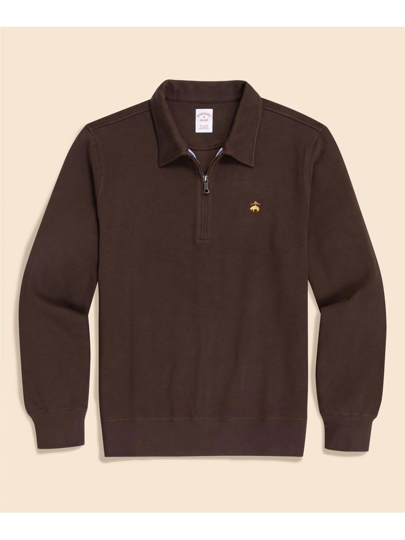 【SALE／20%OFF】BROOKS BROTHERS 綿織物プルオーバー GFロゴタイプ ハーフジップカラー ティーシャツ ブルックス ブラザーズ トップス スウェット・トレーナー 米国海軍【RBA_E】【貨物輸送無料】