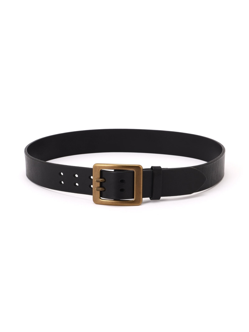 AVIREX 《直営店押さえる》COW LEATHER BELT DOUBLE PIN アヴィレックス 流行り物雑貨 胴締め 黒いこと 赤銅色【貨物輸送無料】