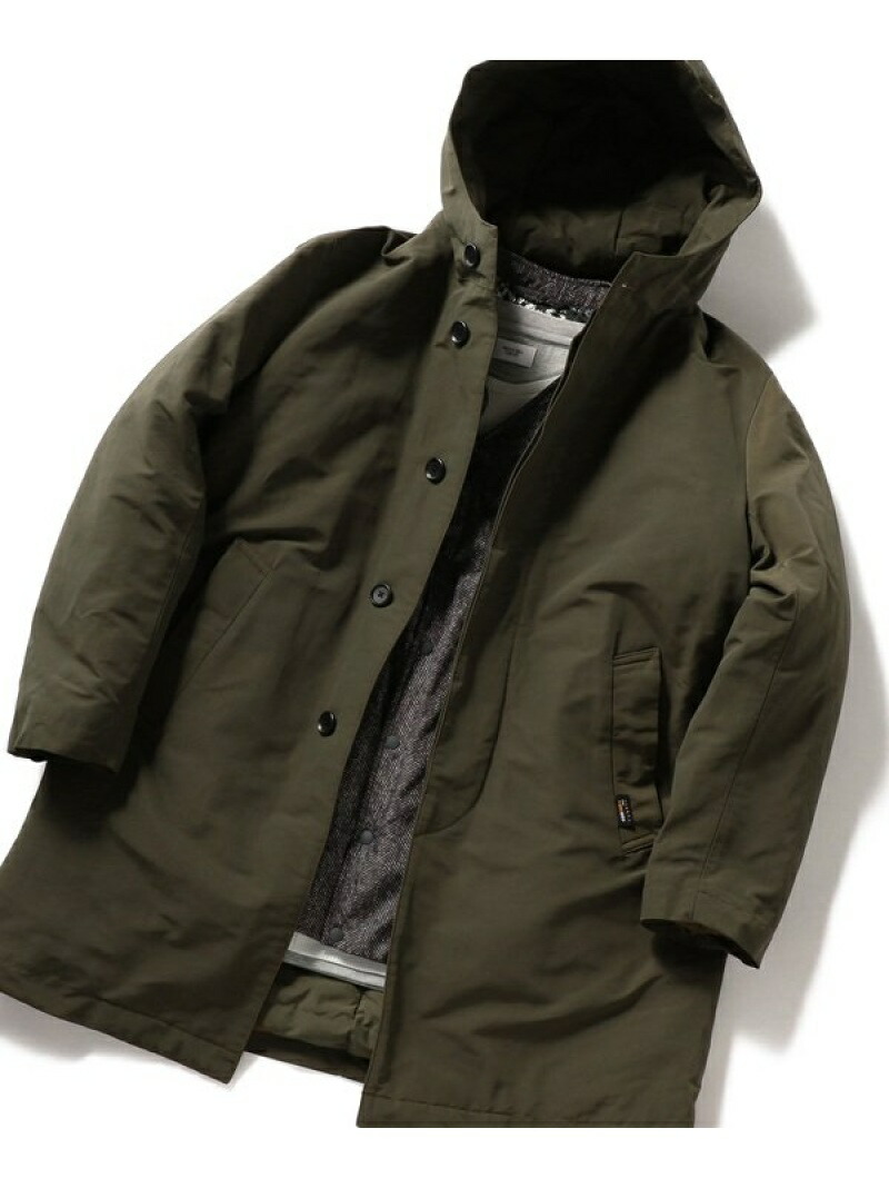 楽天市場 Sale 50 Off Men S Bigi Tokyo 俳優 大谷亮平さん着用 ジャガードシームレスダウン モッズコート メンズ ビギ コート ジャケット ダウンジャケット カーキ ブラック Rba E 送料無料 Rakuten Fashion Men