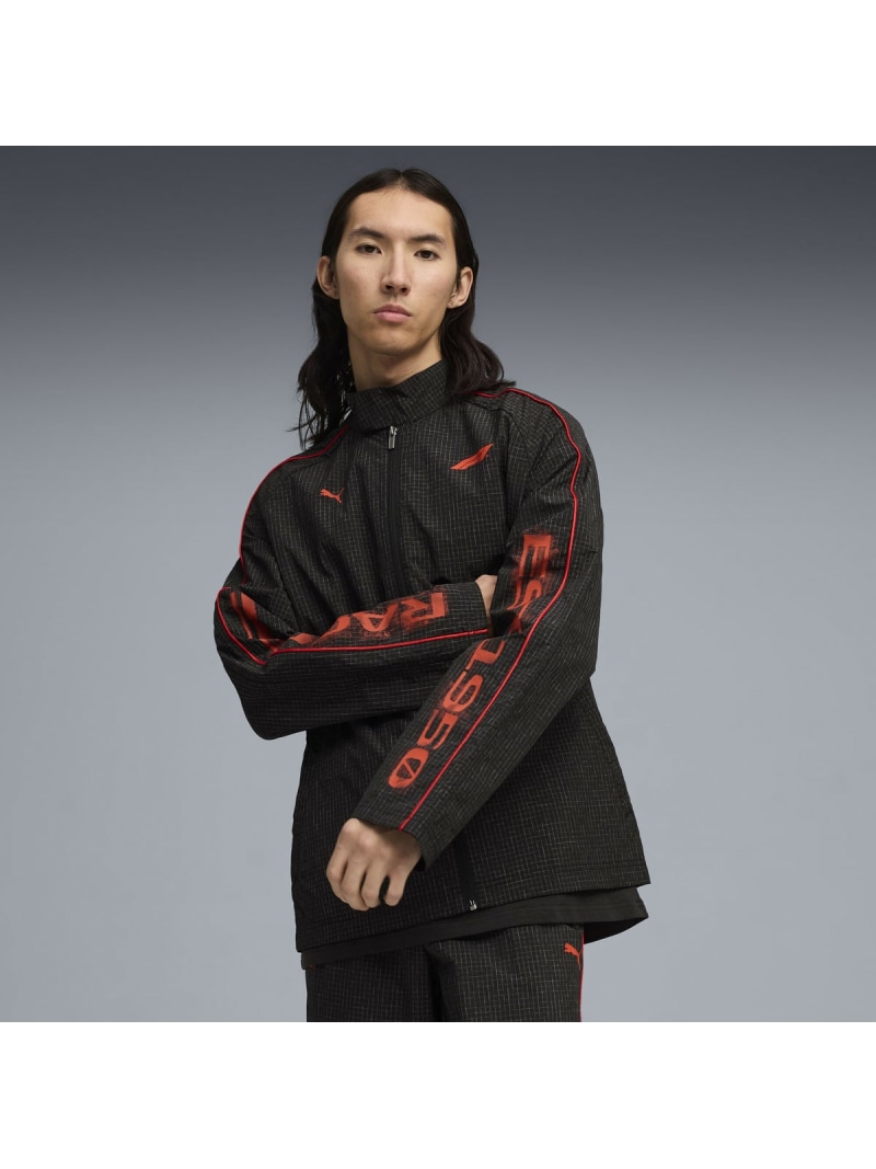 PUMA メンズ F1 生活スタイル T7 上衣 F1 Lifestyle T7 Jacket ピューマ ジャケット・アウター 余分の物のジャケット・アウター 黒いこと【貨物輸送無料】