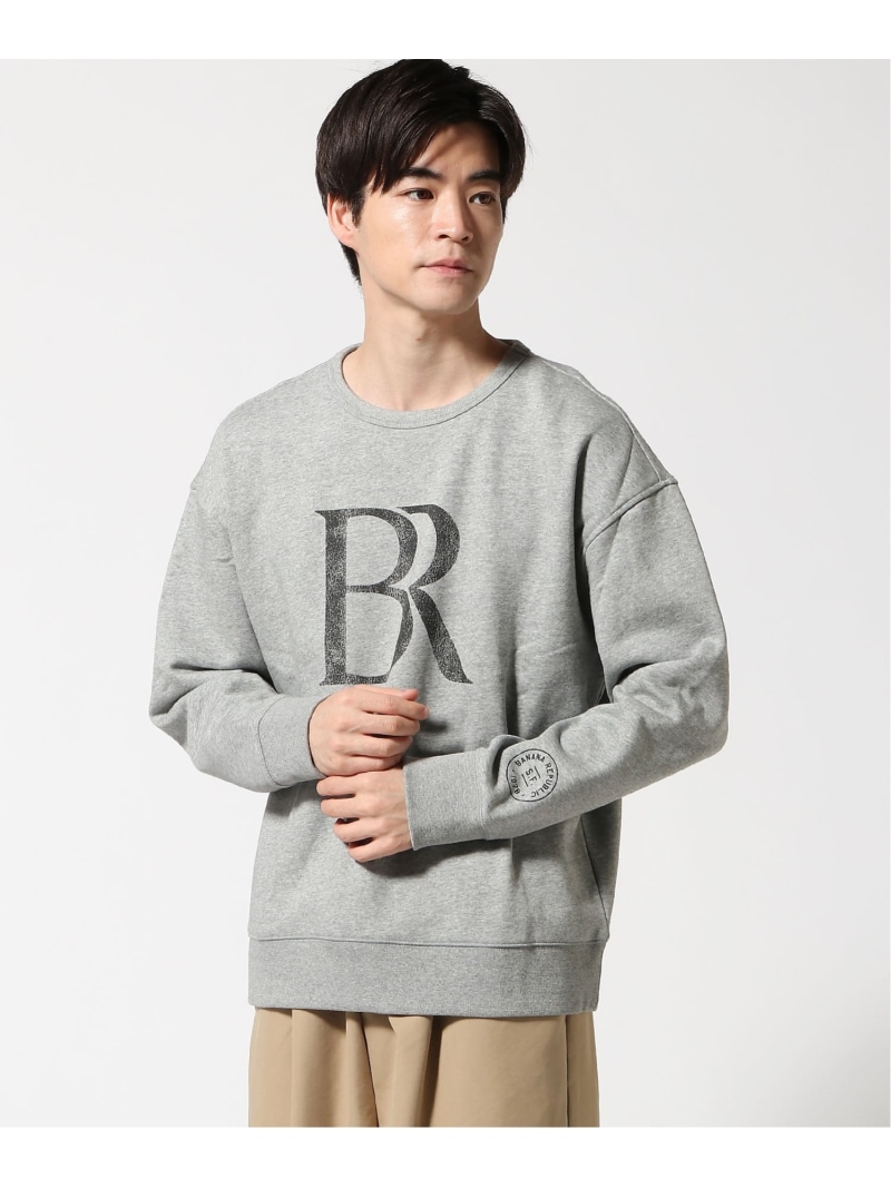 BANANA REPUBLIC FACTORY STORE (M)BANANA REPUBLIC FACTORY STORE ロゴスウェット・トレーナー バナナ・リパブリック ファクトリーストアー トップス スウェット・トレーナー グレー ベージュ【送料無料】