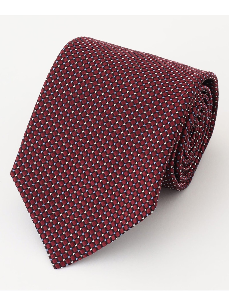 J.PRESS 【GEOMETRIC JACQUARD COLLECTION】ジオメトリックジャガード ネクタイ ジェイプレス スーツ・フォーマル ネクタイ・蝶ネクタイ ワインレッド ネイビー【送料無料】