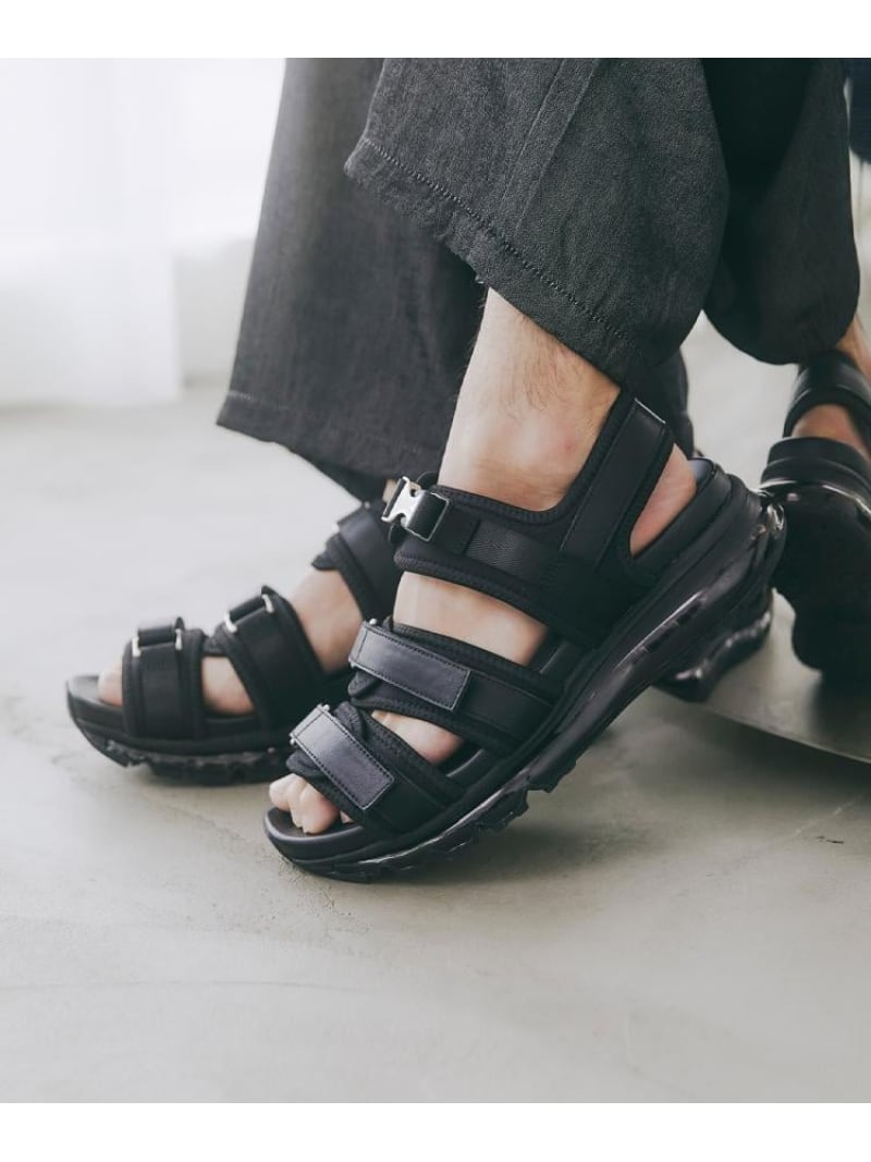 【SALE／15%OFF】tk.TAKEO KIKUCHI 【身たけ4糎盛れ!】VOLUME SOLE アソートスニーカーサンダル/ボリュームソール/クリアソール/ハイソール/スニーカーソール ティーケータケオキクチ シューズ・靴 サンダル 黒いこと【RBA_E】【貨物輸送無料】