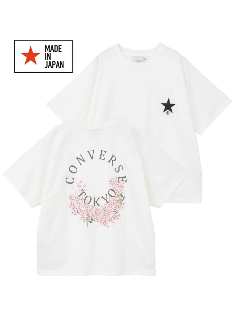CONVERSE TOKYO CIRCLE FLOWER LOGO TEE コンバーストウキョウ トップス カットソー・Tシャツ レッド ブラック ホワイト【送料無料】