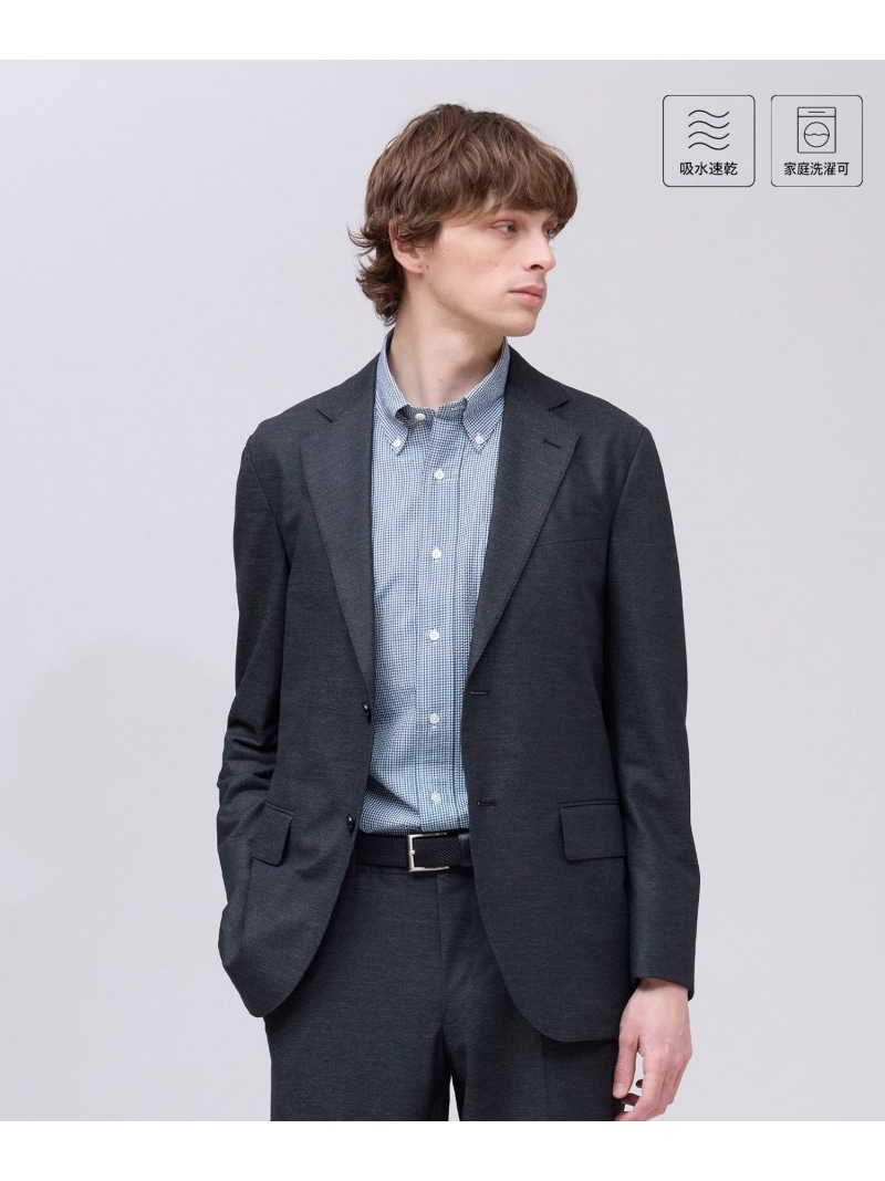 J.PRESS 夏に嬉しい6つの高機能【J.PRESS-POOL WOOL】【セットアップ対応】ジャージーセットアップ ジャケット ジェイプレス ジャケット・アウター テーラードジャケット・ブレザー ネイビー ベージュ グレー【送料無料】｜ Fashion Men