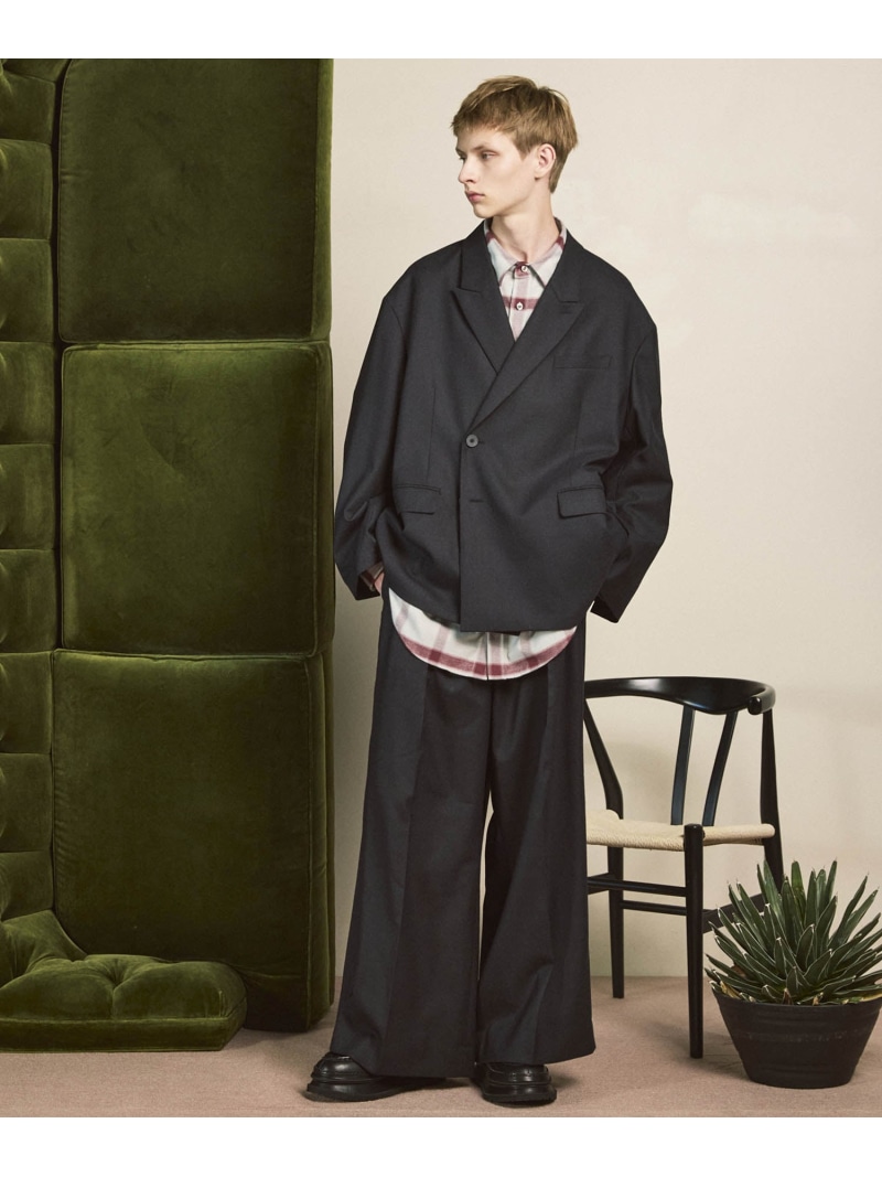 【SALE／30%OFF】MAISON SPECIAL T/W Saxony Prime-Over Set Up メゾンスペシャル ジャケット・アウター テーラードジャケット・ブレザー グレー ブラック ブラウン【RBA_E】【送料無料】
