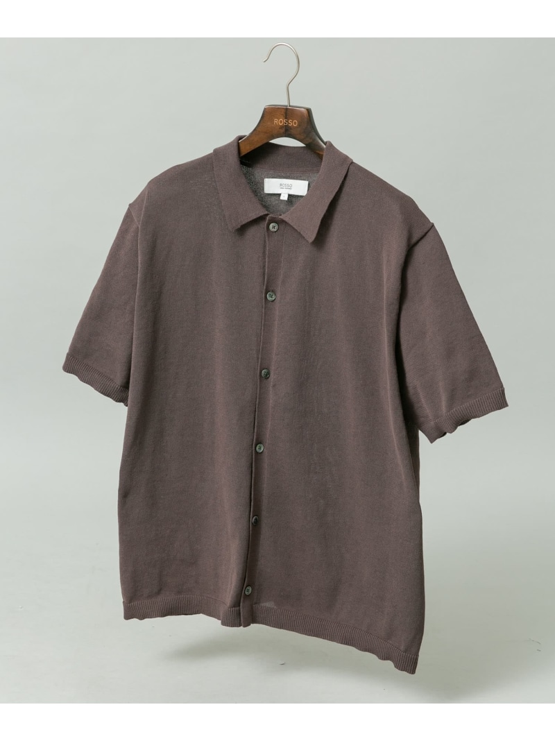 【SALE／5%OFF】URBAN RESEARCH ROSSO 『UR TECH』AIRDRY半袖ポロカーディガン アーバンリサーチロッソ トップス カーディガン グレー カーキグリーン ネイビー【RBA_E】【先行予約】*【送料無料】