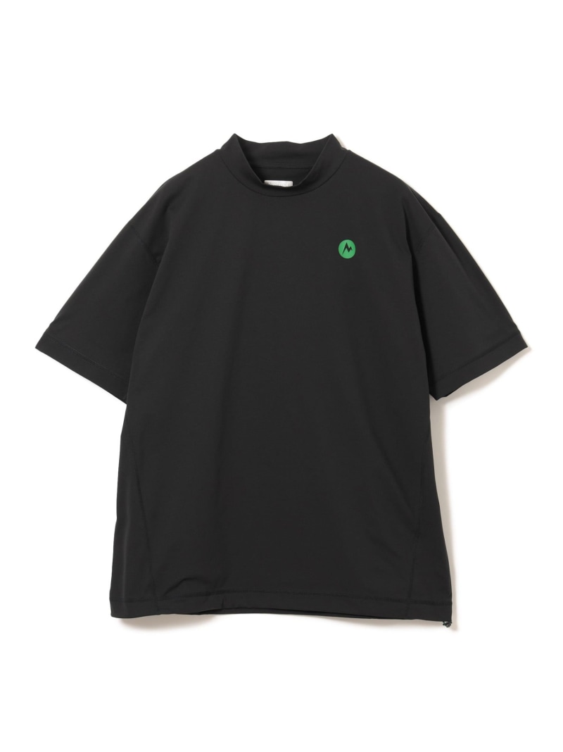 BEAMS GOLF ORANGE LABEL 【別注】Marmot / ハイテンションラッシュガード うしろ側ロゴタイプ モックネックシャツ 父の日 差し上げ物 差し上げ物 ビームス ゴルフ トップス スウェット・トレーナー 黒いこと 薄墨色【貨物輸送無料】
