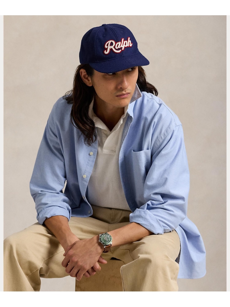 POLO RALPH LAUREN オーガニック コットン ビッグ シャツ ラルフローレン トップス シャツ・ブラウス ブルー【送料無料】