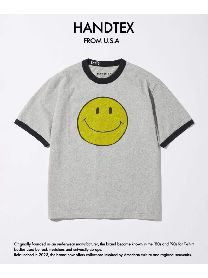 JOURNAL STANDARD HANDTEX / ハンドテックス 別注 SMILE スマイル Tシャツ ジャーナル スタンダード トップス カットソー・Tシャツ グレー ホワイト ブラック パープル【送料無料】| Fashion Men