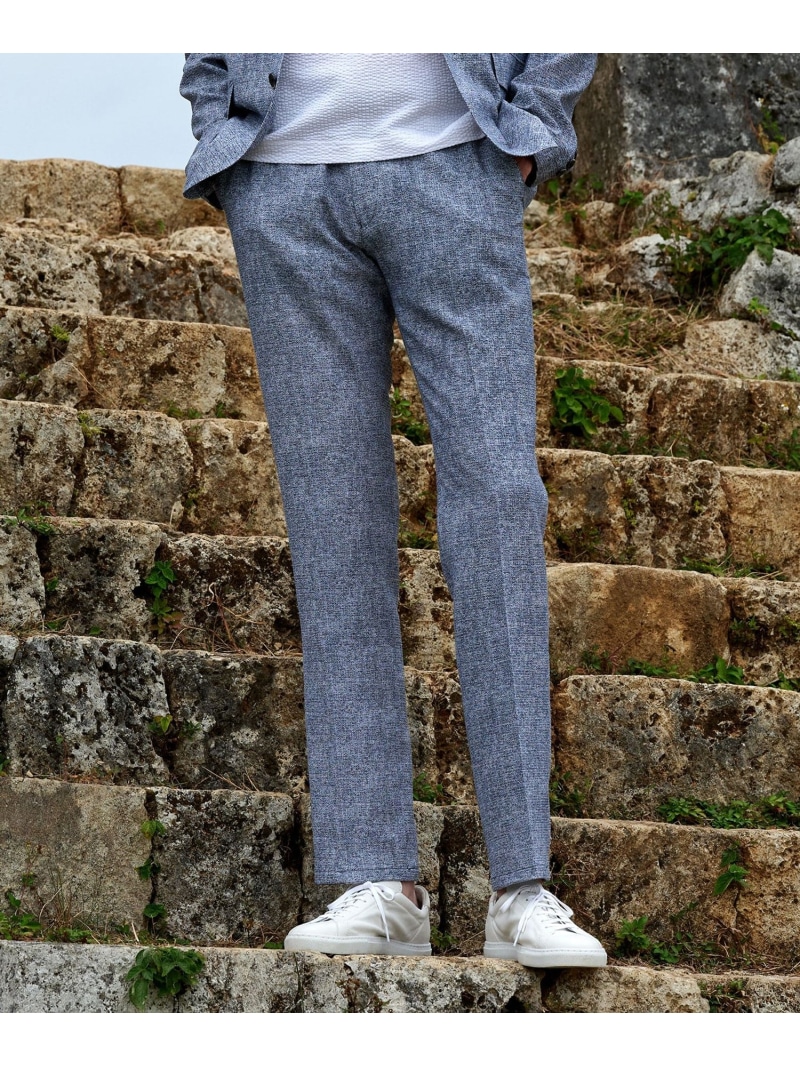 JOSEPH ABBOUD 【ウエストも伸びる/驚きの多機能性】ドライサッカー パンツ ジョセフアブード パンツ その他のパンツ グレー ネイビー【送料無料】
